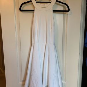 Lulu’s white open back dress